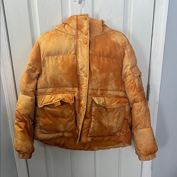 Andrew Marc Orange Puffer Jacket - Picture 1 of 3